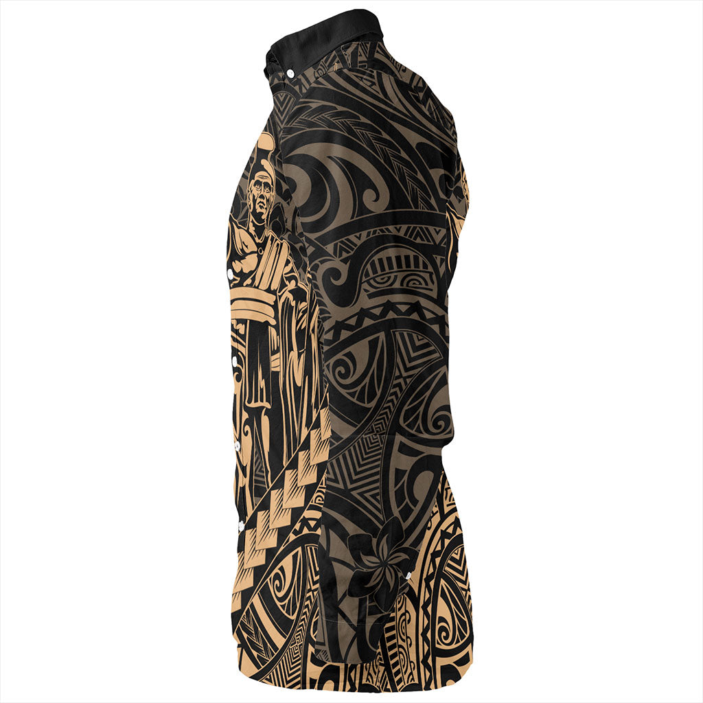 Hawaii Long Sleeve Shirt Tribal Polynesian King Kamehameha