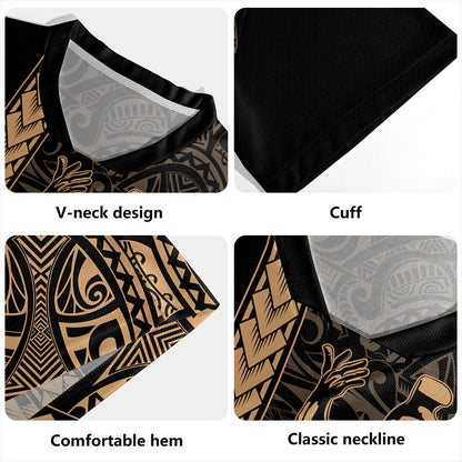 Hawaii Rugby Jersey Tribal Polynesian King Kamehameha