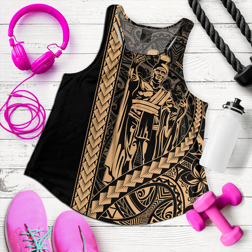 Hawaii Women Tank Tribal Polynesian King Kamehameha