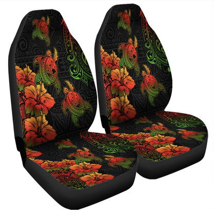 Hawaii Car Seat Covers Hawaii Turtle Map Style Drawing Polynesian