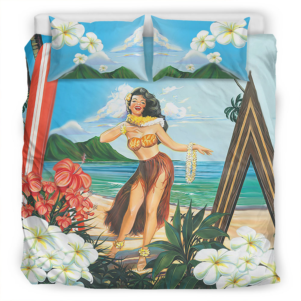 Hawaii Bedding Set Aloha Hula Dance