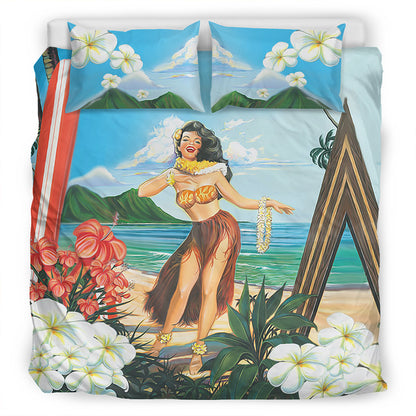 Hawaii Bedding Set Aloha Hula Dance
