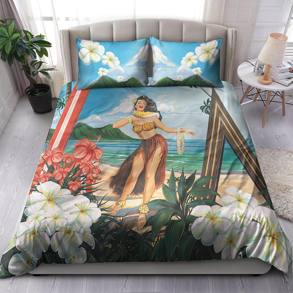 Hawaii Bedding Set Aloha Hula Dance