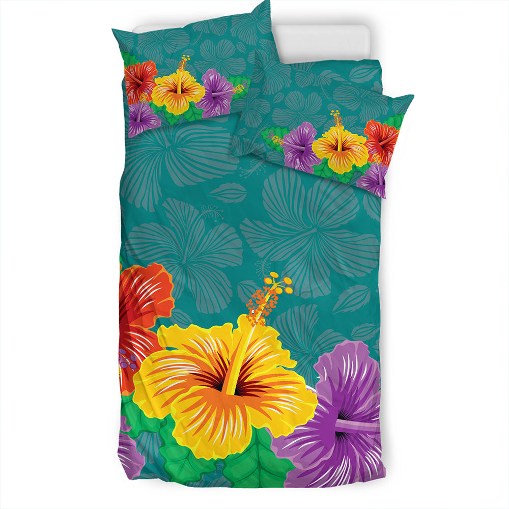 Hawaii Bedding Set Hibiscus More Color