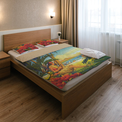 Hawaii Bedding Set Hula Girl Hola Beach