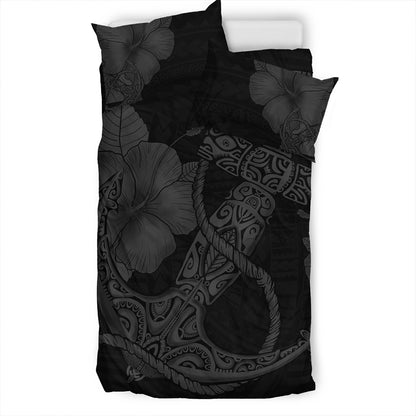 Hawaii Bedding Set Anchor Poly Tribal Gray