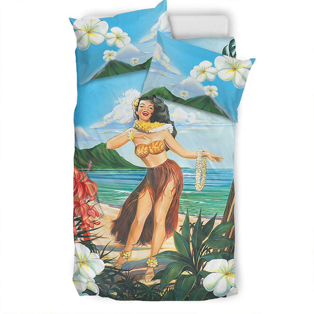 Hawaii Bedding Set Aloha Hula Dance