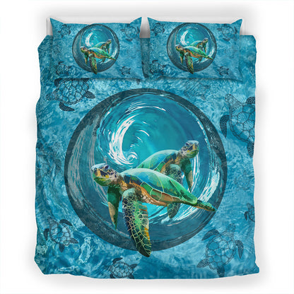 Hawaii Bedding Set Whirlpool Turtle Polynesian