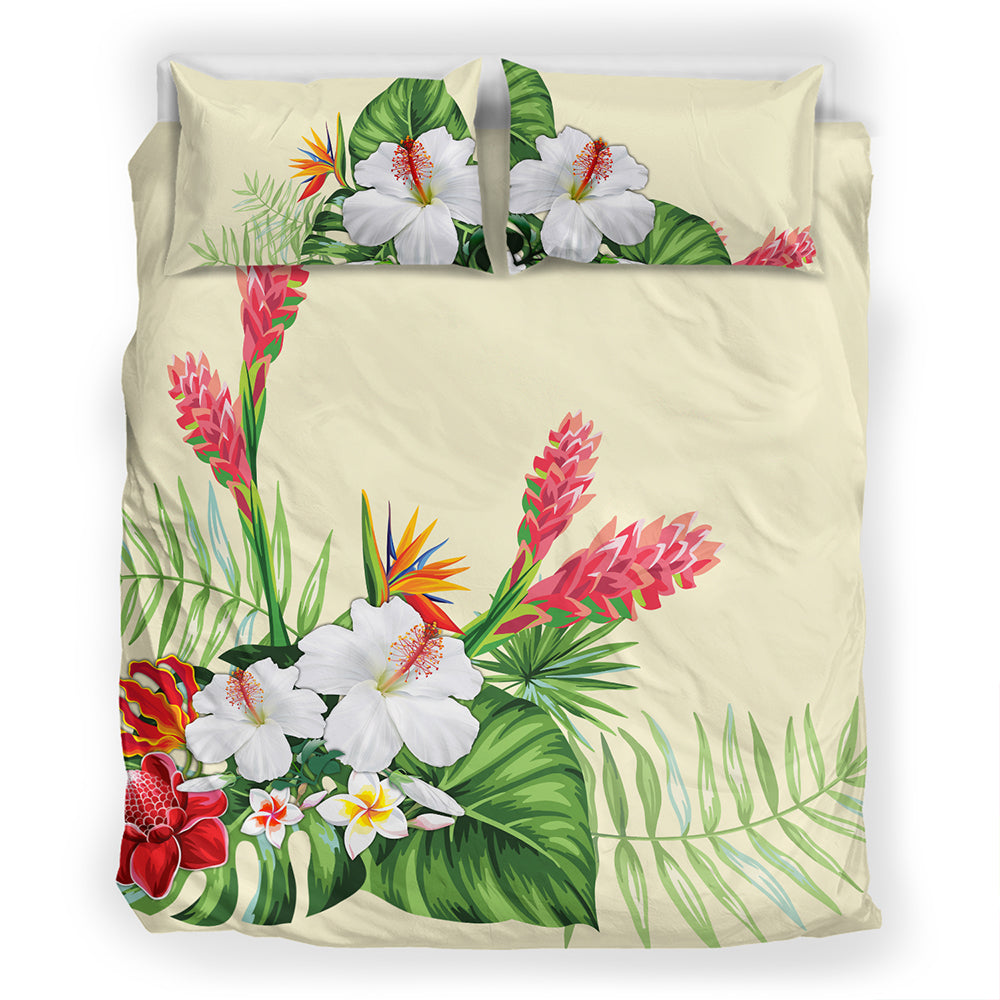 Hawaii Bedding Set Wonderful Hibiscus Flower