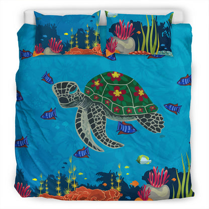 Hawaii Bedding Set Sea Cartoon