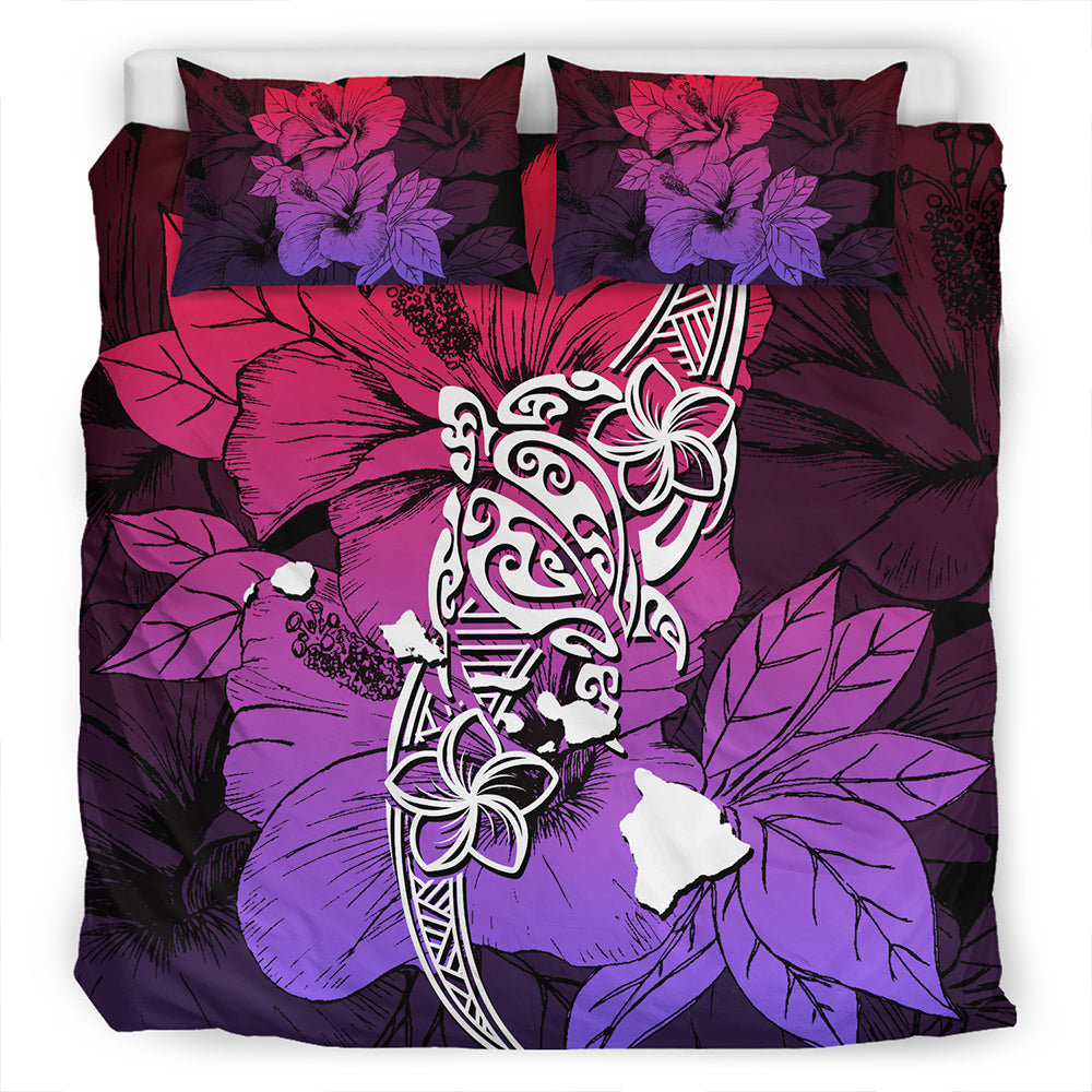 Hawaii Bedding Set Polynesian Hibiscus Sweat