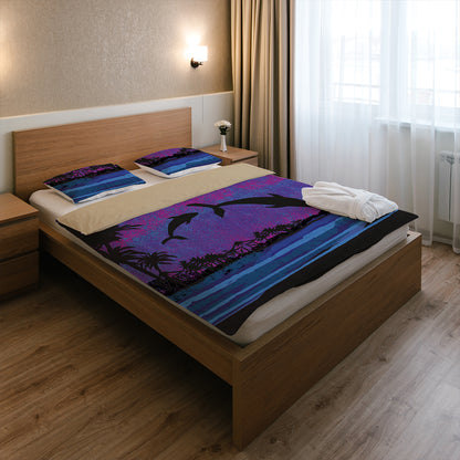 Hawaii Bedding Set Dolphin Dance In Night