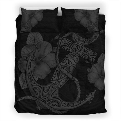 Hawaii Bedding Set Anchor Poly Tribal Gray