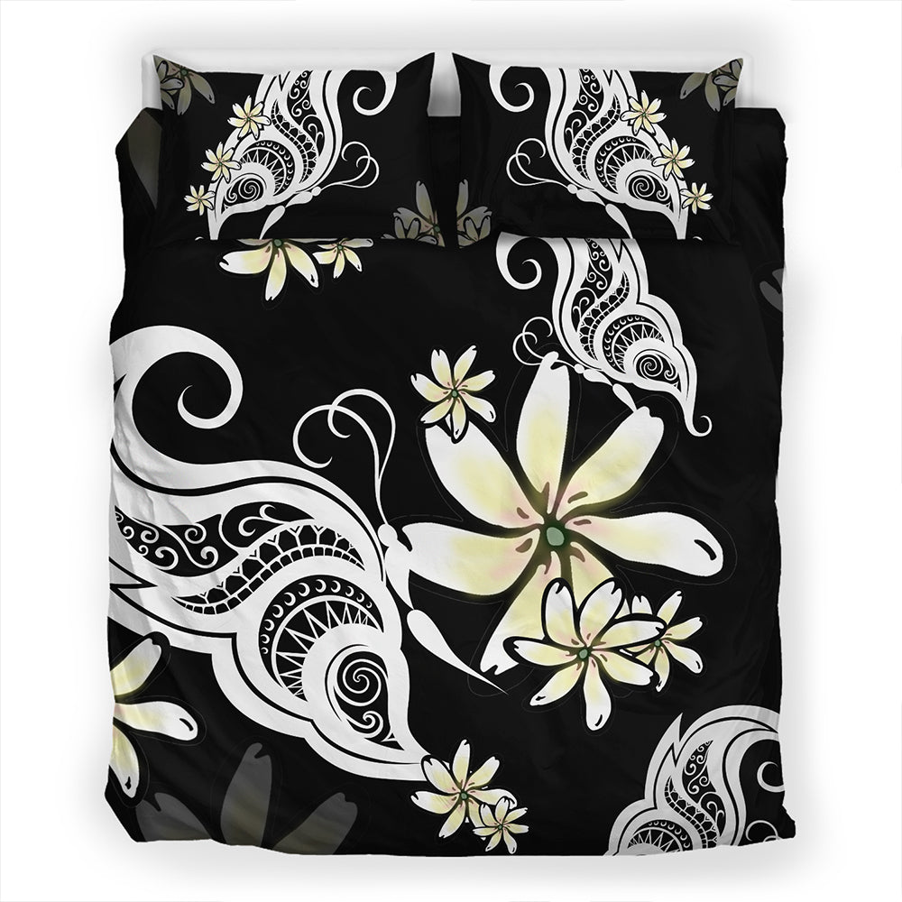 Hawaii Bedding Set Plumeria Butterfly