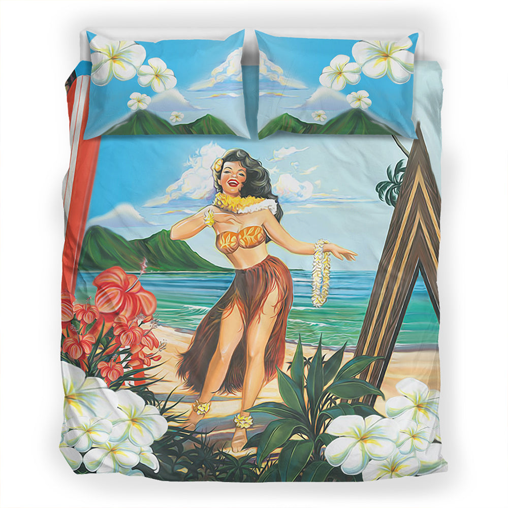Hawaii Bedding Set Aloha Hula Dance