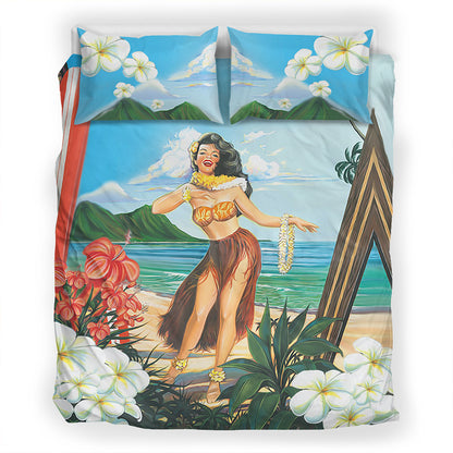 Hawaii Bedding Set Aloha Hula Dance