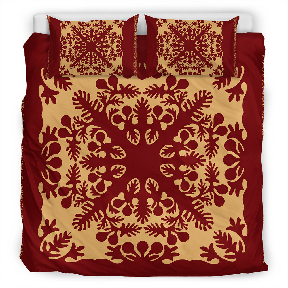 Hawaii Bedding Set Quilt Vintage Palm