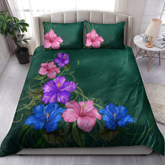 Hawaii Bedding Set Hibiscus More Colorful