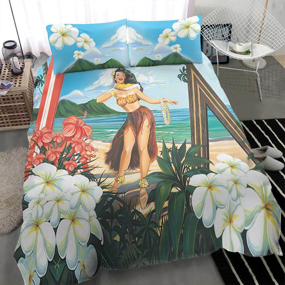 Hawaii Bedding Set Aloha Hula Dance