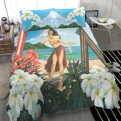 Hawaii Bedding Set Aloha Hula Dance