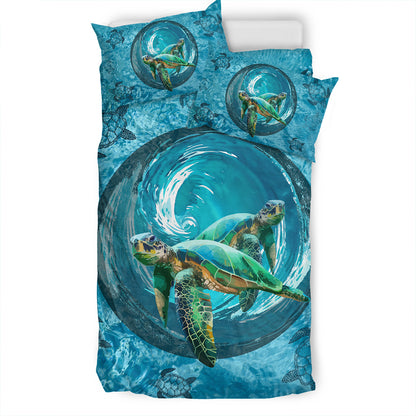 Hawaii Bedding Set Whirlpool Turtle Polynesian