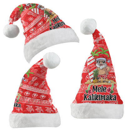 Hawaii Christmas Hat - Mele Kalikimaka Merry Christmas Tree Pineapple Tropical