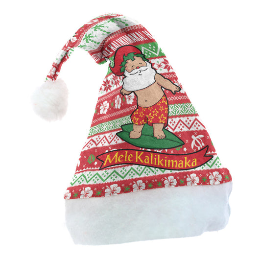 Hawaii Christmas Hat - Santa Surfing