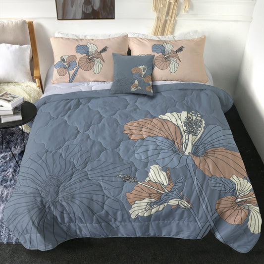 Hawaii Comforter Hibiscus Art Tote New