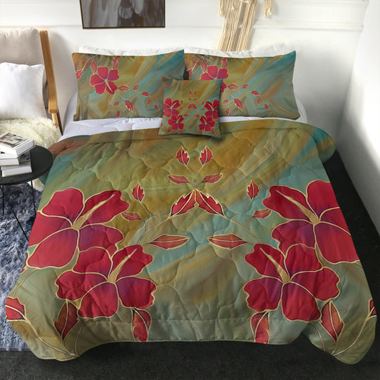 Hawaii Comforter Hibiscus Water Color