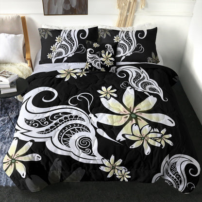 Hawaii Comforter Plumeria Butterfly
