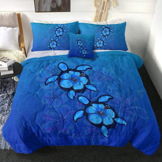 Hawaii Comforter Turtle Hibiscus Ocean