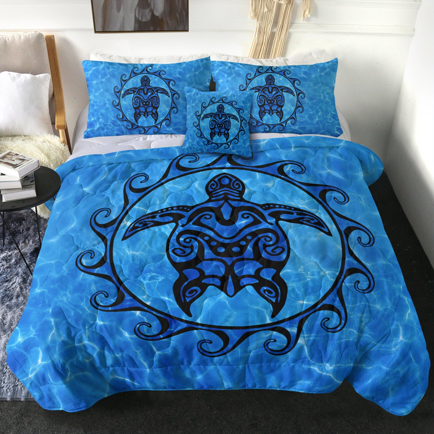 Hawaii Comforter Turtle Polynesia Sea