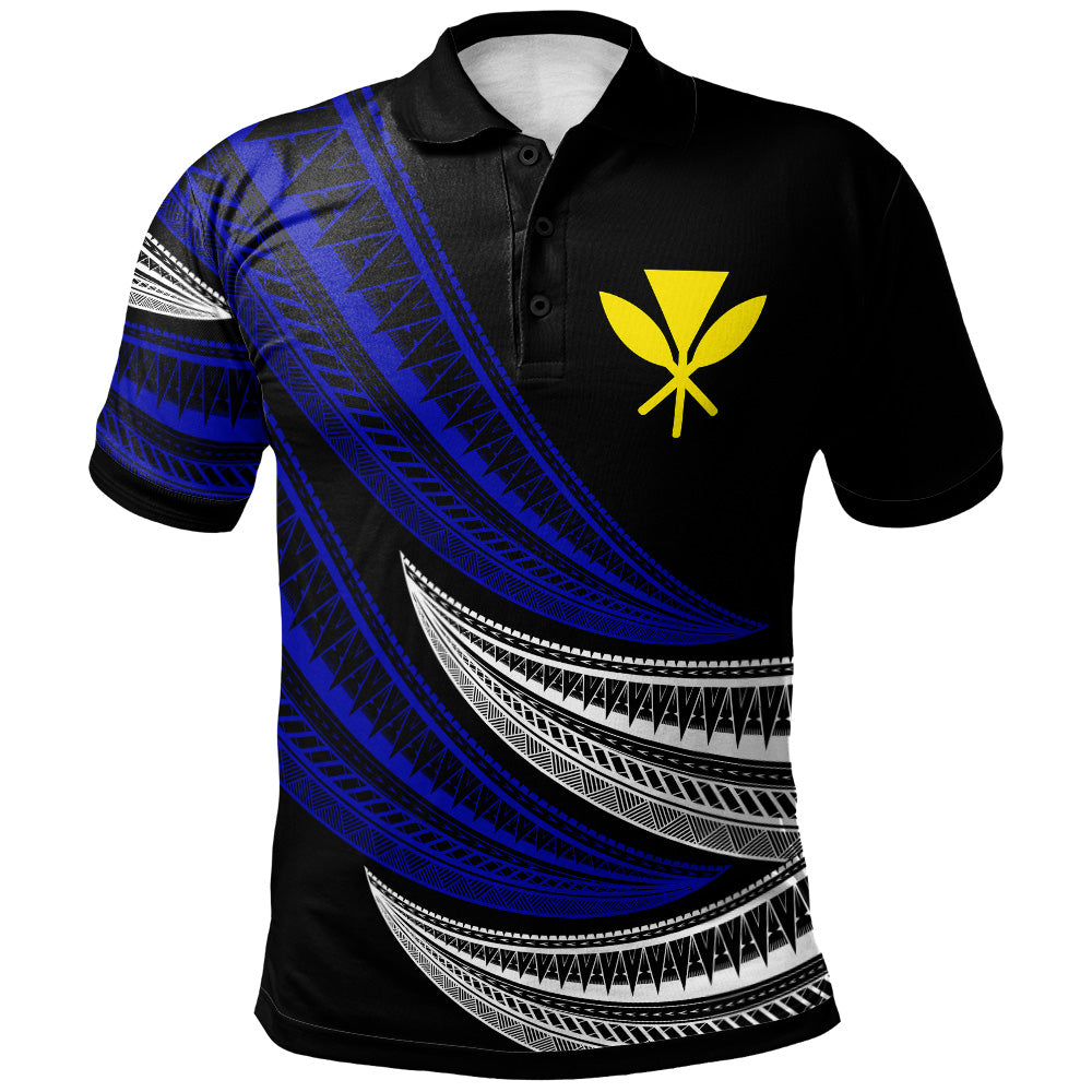 Hawaii Custom Personalised Polo Shirt -  Wave Pattern Alternating