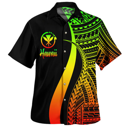 Hawaii Custom Personalised Hawaiian Shirt Polynesian Tentacle Tribal Pattern