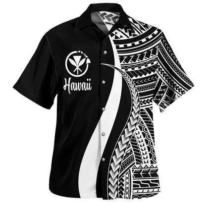 Hawaii Custom Personalised Hawaiian Shirt Polynesian Tentacle Tribal Pattern