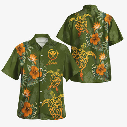 Hawaii Polynesian Pattern Combo Dress And Shirt Tropical Summer