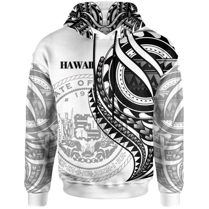 Hawaii Hoodie - Black Polynesian Patterns Best Hawaii Ever