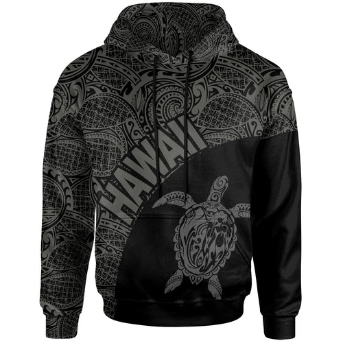 Hawaii Hoodie - Hawaii Turtle Mermaid Polynesian Tattoo Gray Version