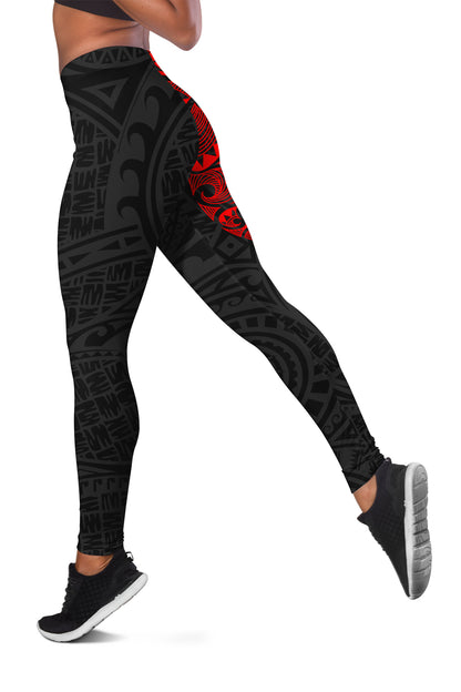 Hawaii Legging - Hawaii Map Kanaka Polynesian Legging