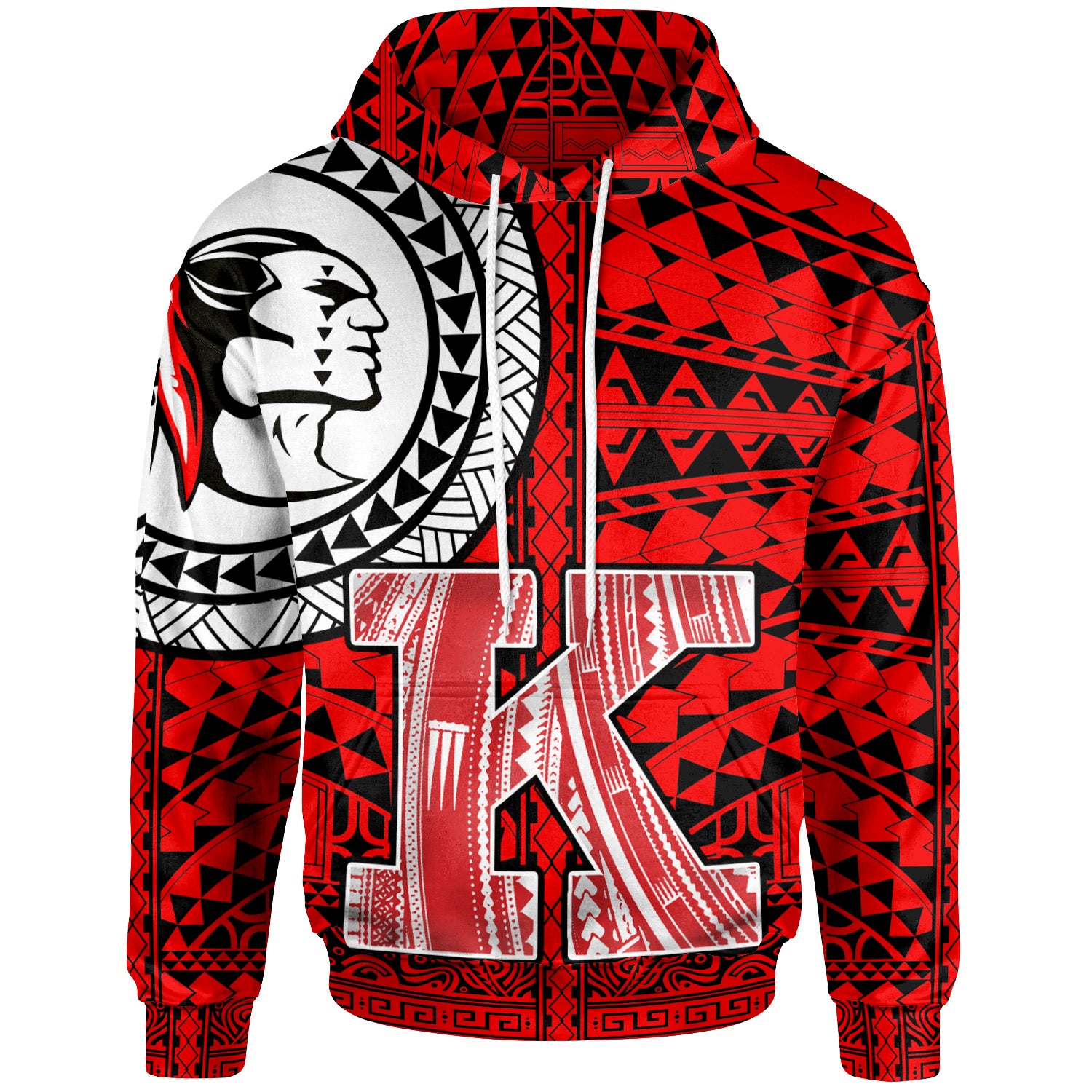 Hawaii Polynesian Hoodie - Red Raider Kahuku