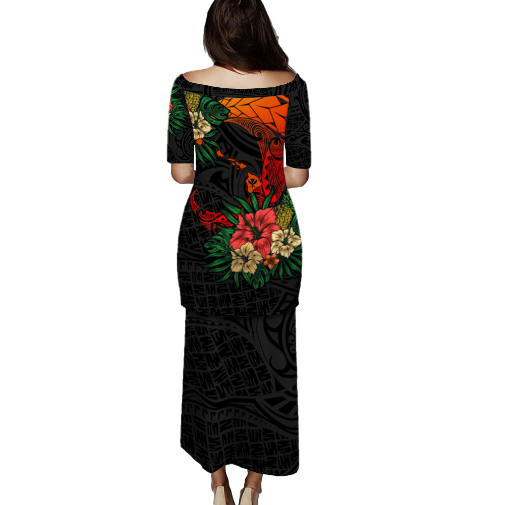 Hawaii Puletasi Polynesian Kanaka Map Tropical