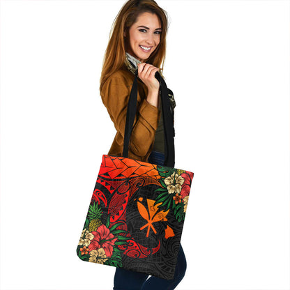 Hawaii Tote Bag Polynesian Turtle Tropical