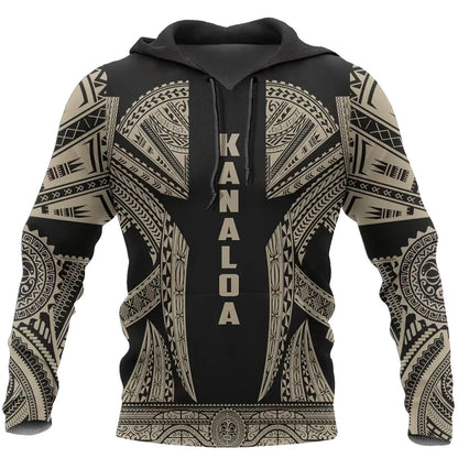 Hawaii Pullover Hoodie - Kanaloa Polynesian Tattoo Special