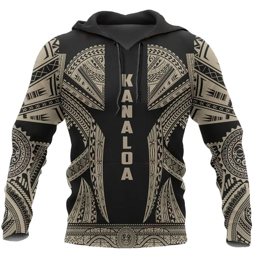 Hawaii Pullover Hoodie - Kanaloa Polynesian Tattoo Special
