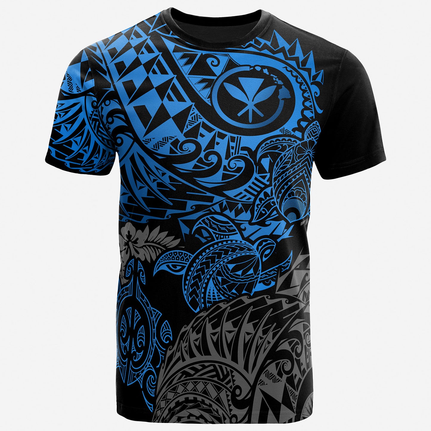 Hawaii T-Shirt - Turtle Hibiscus Flowing