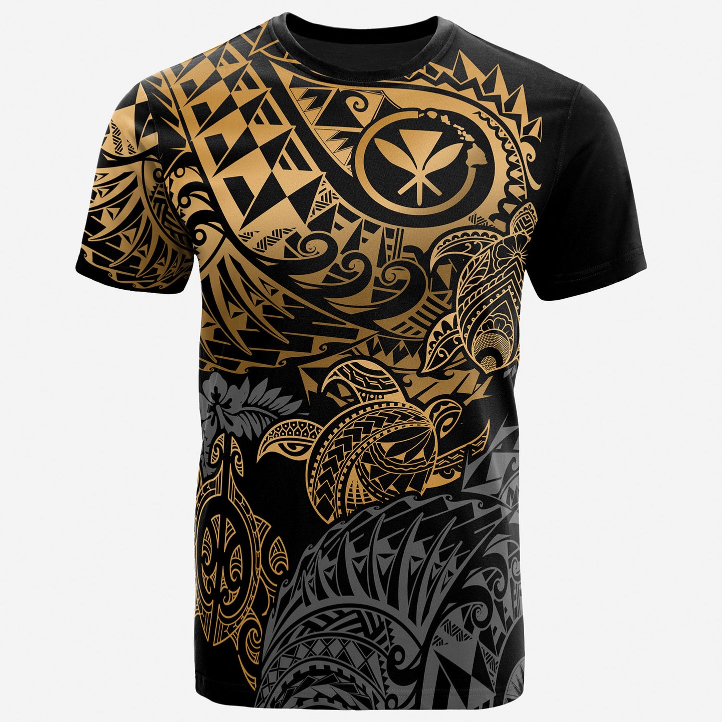 Hawaii T-Shirt - Turtle Hibiscus Flowing