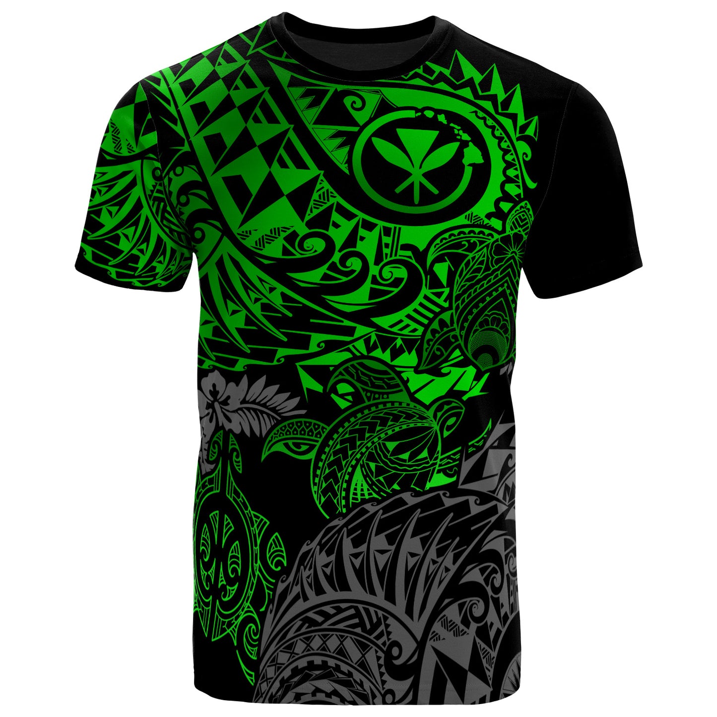 Hawaii T-Shirt - Turtle Hibiscus Flowing