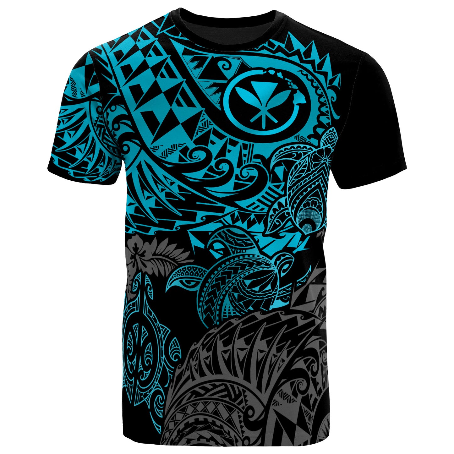 Hawaii T-Shirt - Turtle Hibiscus Flowing
