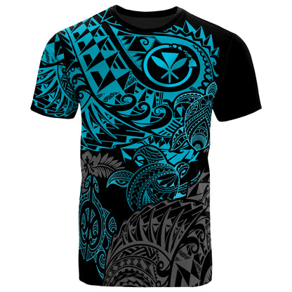 Hawaii T-Shirt - Turtle Hibiscus Flowing