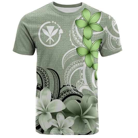 Hawaii T-Shirt Custom Personalised Floral Spirit Sage Green